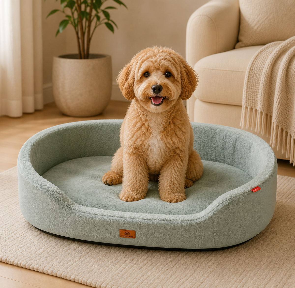 Orthopedic Memory Foam Dog Bed with Waterproof Cover