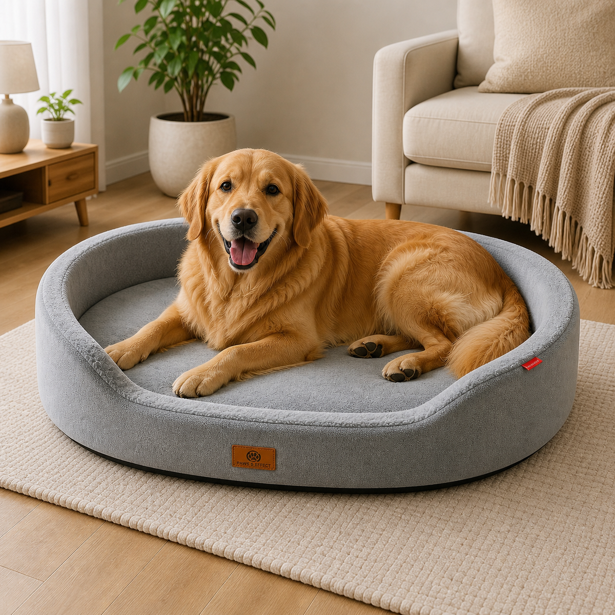 Orthopedic Memory Foam Dog Bed with Waterproof Cover